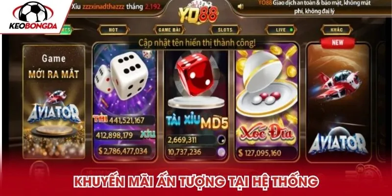Khuyến mãi ấn tượng tại hệ thống